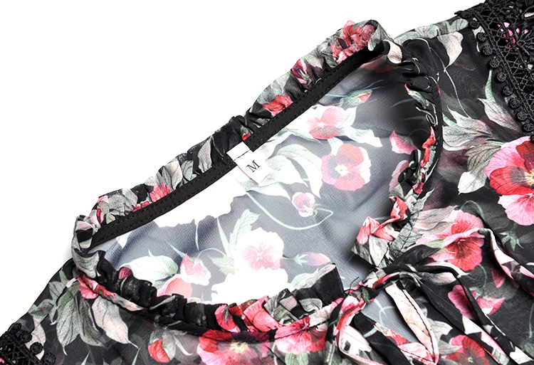 MoaaYina модельер взлетно-посадочной полосы платье сезон: весна–лето женское платье с рукавом-бабочкой Floral-Print Lace тонкий элегантный плиссированные платья