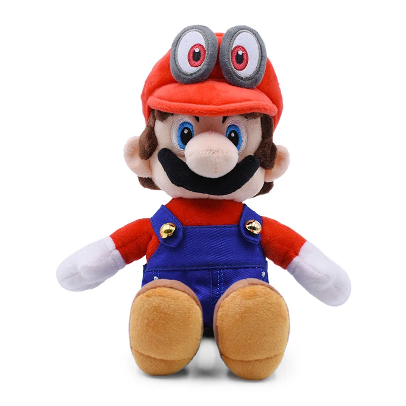 20CM Red eye Mario Супер Марио Одиссея свадебное платье Луиджи Принцесса Персик Йоши Дидди Конг 3D Land Bone Куба Дракон Темный Боузер плюшевый Купа игрушки - Цвет: 20CM Red eye Mario