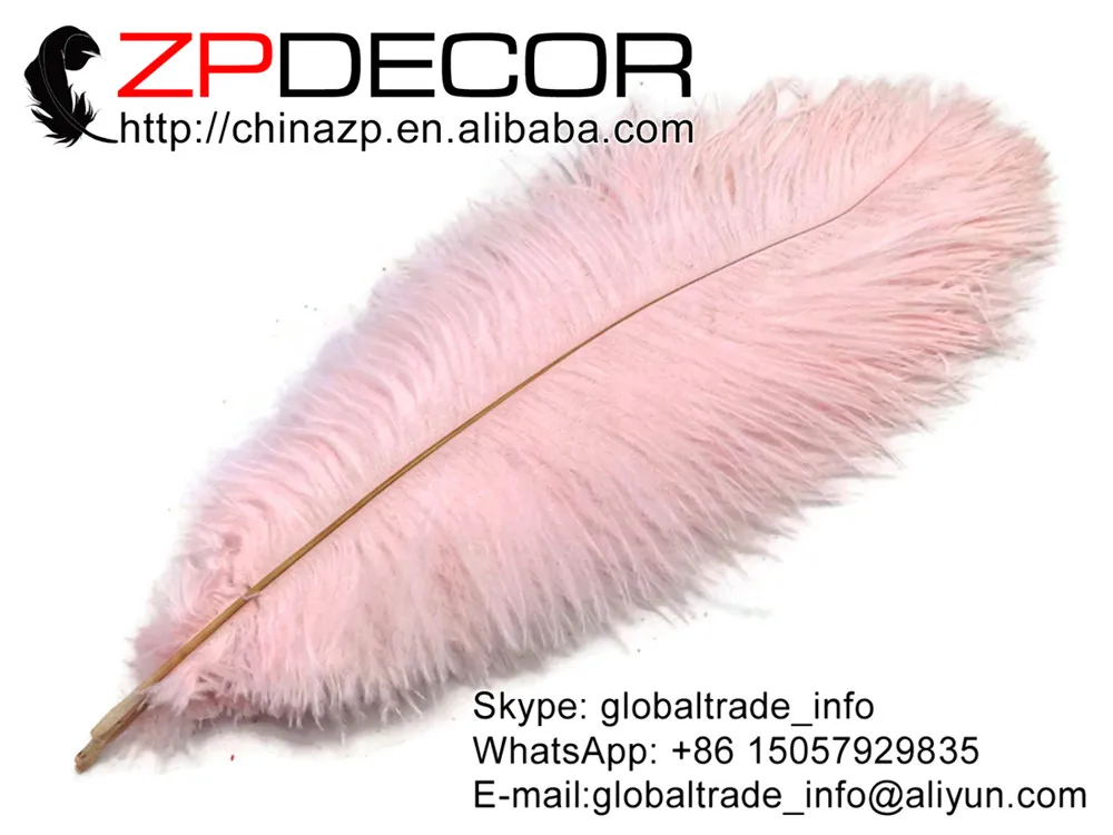 Zpdecor 100 шт./лот, больших размеров 40-45 см(16-18 дюймов) галстук-бабочка, красивое Пышное детское платье розовый окрашенный Страус перья Свадебные украшения Поставки