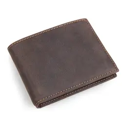 Новый мужской кошельки натуральная кожа короткие бумажник для человека винтажные мужские кошельки высокого качества 2018 мужской кошелек