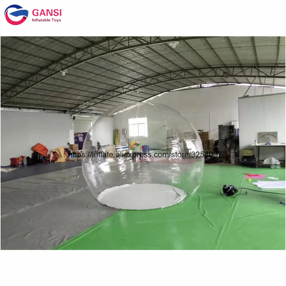  Approval waterproof inflatable bubble tent 3m diameter transparent inflatable igloo tent for campin