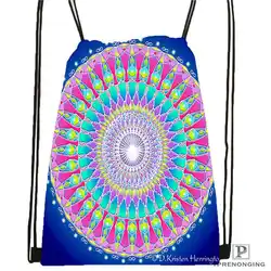 Custom mandala El Laberinto de Rosa @ 3 походная сумка на шнурке Cute Daypack Kids Satchel (черная спинка) 31x40 cm #20180611-02-99