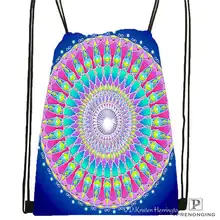 Custom mandala El Laberinto de Rosa 3 Drawstring Backpack Bag Cute Daypack Kids Satchel Black Back
