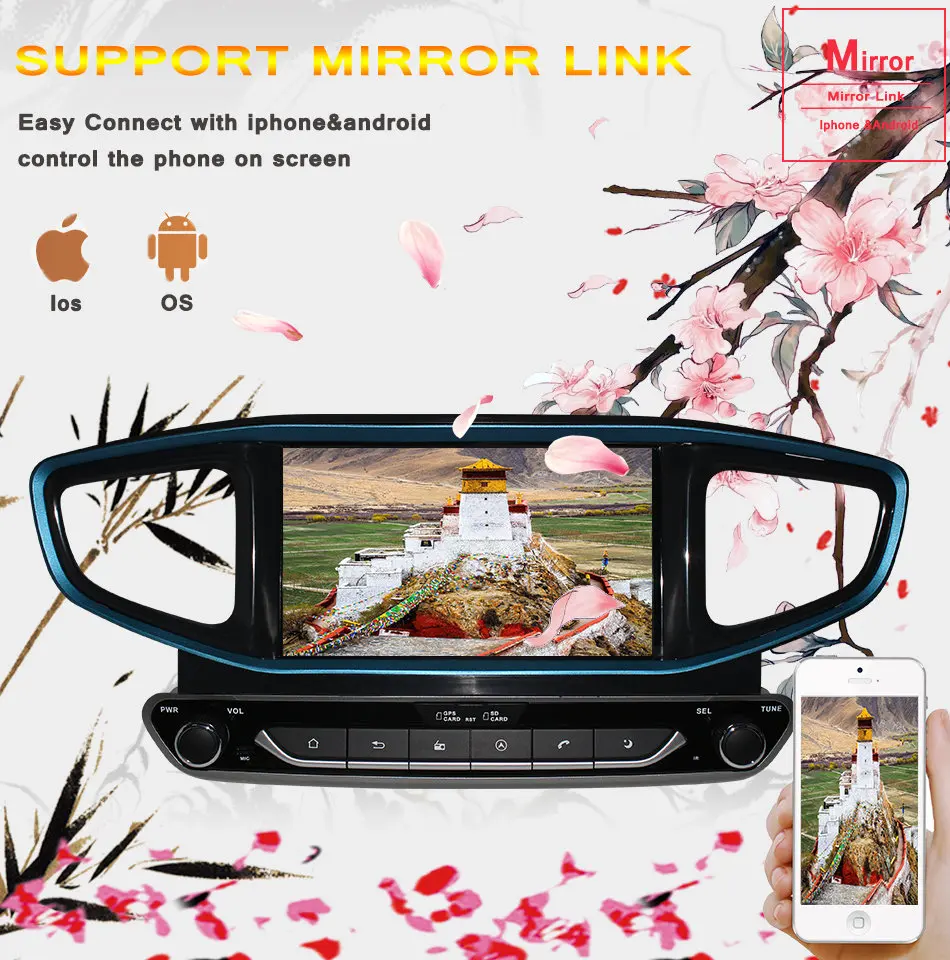 Top 8 core 4+64G android 9.0 car dvd for Hyundai IONIQ  2016 17 2018 2019 Ioniq Hybrid Multimedia Gps navigation Stereo video Audio 7