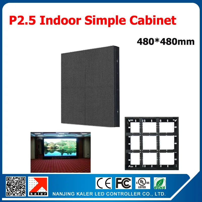 

TEEHO Simple led display cabinet 480*480mm p2.5 led display board with receiving card led cabinet for indoor video wall