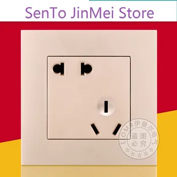 

Dislocation Five Hole Socket Panel 86 Type Wall Oblique 5 Hole Socket Two Or Three Insert 10A Household 5 Hole