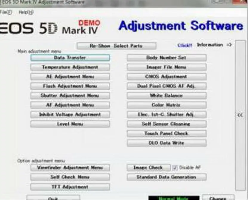 

5d4 5d mark iv for canon Adjust the software Maintenance adjustment software