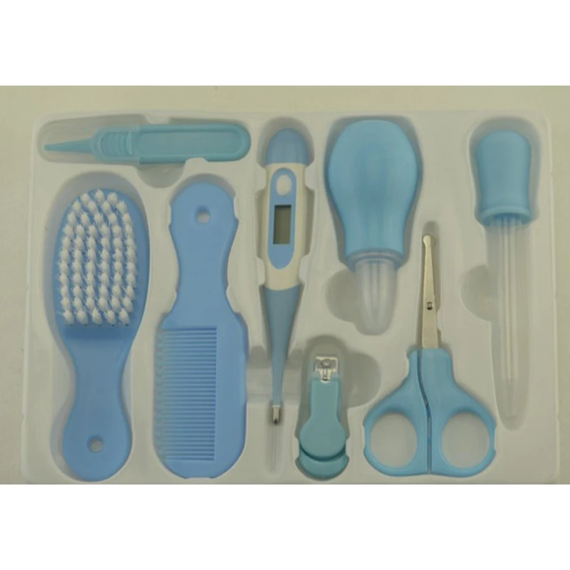6/8/10/13PCS Baby Grooming Care Manicure Set Healthcare Thermometer Nail Clippers Comb Emery Hairbrush tool Newborn Safety Care