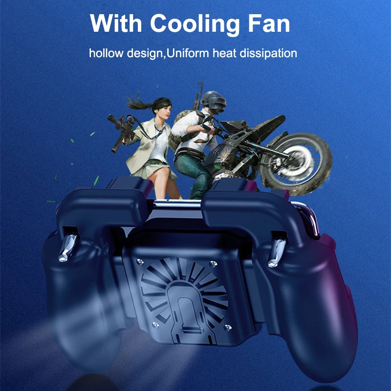 Sovawin H5 pubg Controller Joystick Cooling Fan Game Holder 2000mAh Power Bank Gamepad Controller l1r1 Trigger for Phone for IOS