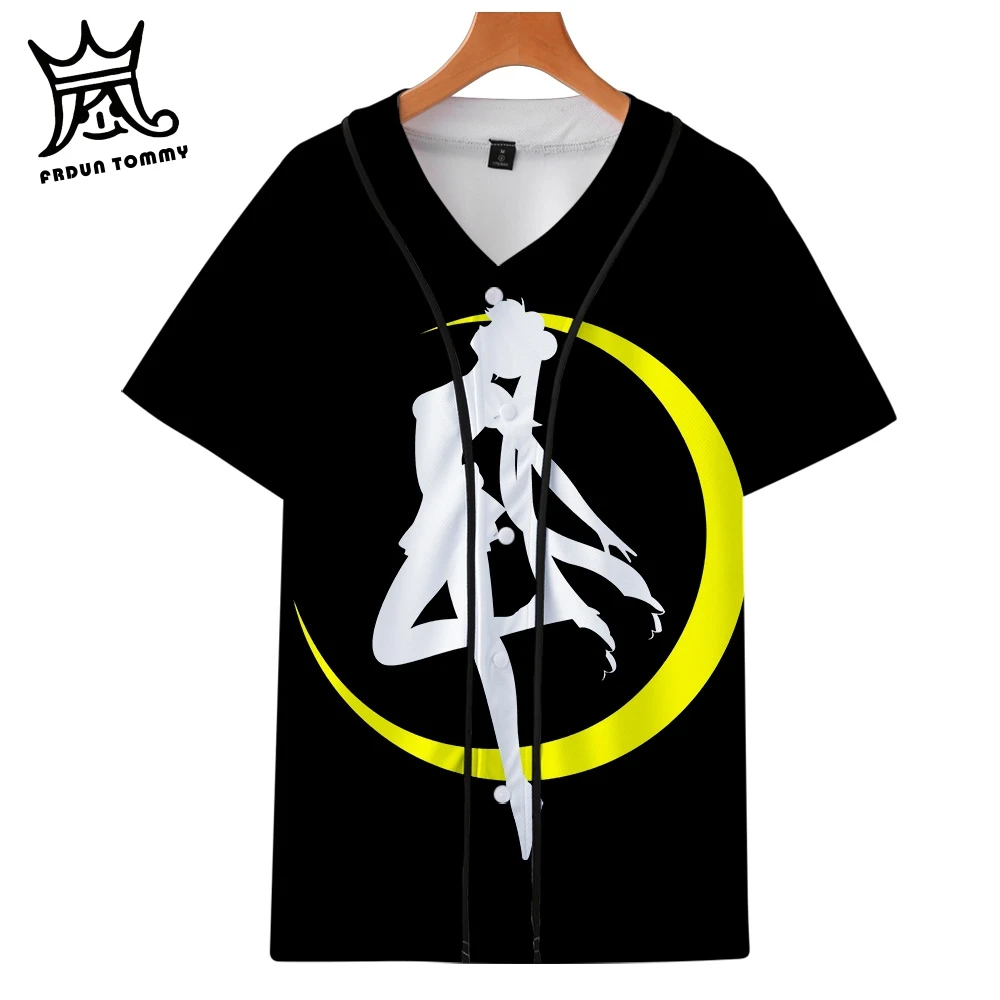 Sailor moon/Женская бейсбольная Футболка футболка с короткими рукавами для мамы и