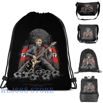 

Funny graphic print shoulder Bags women Heavy Metal Football Single shoulder backpack travel for men Gym Bag