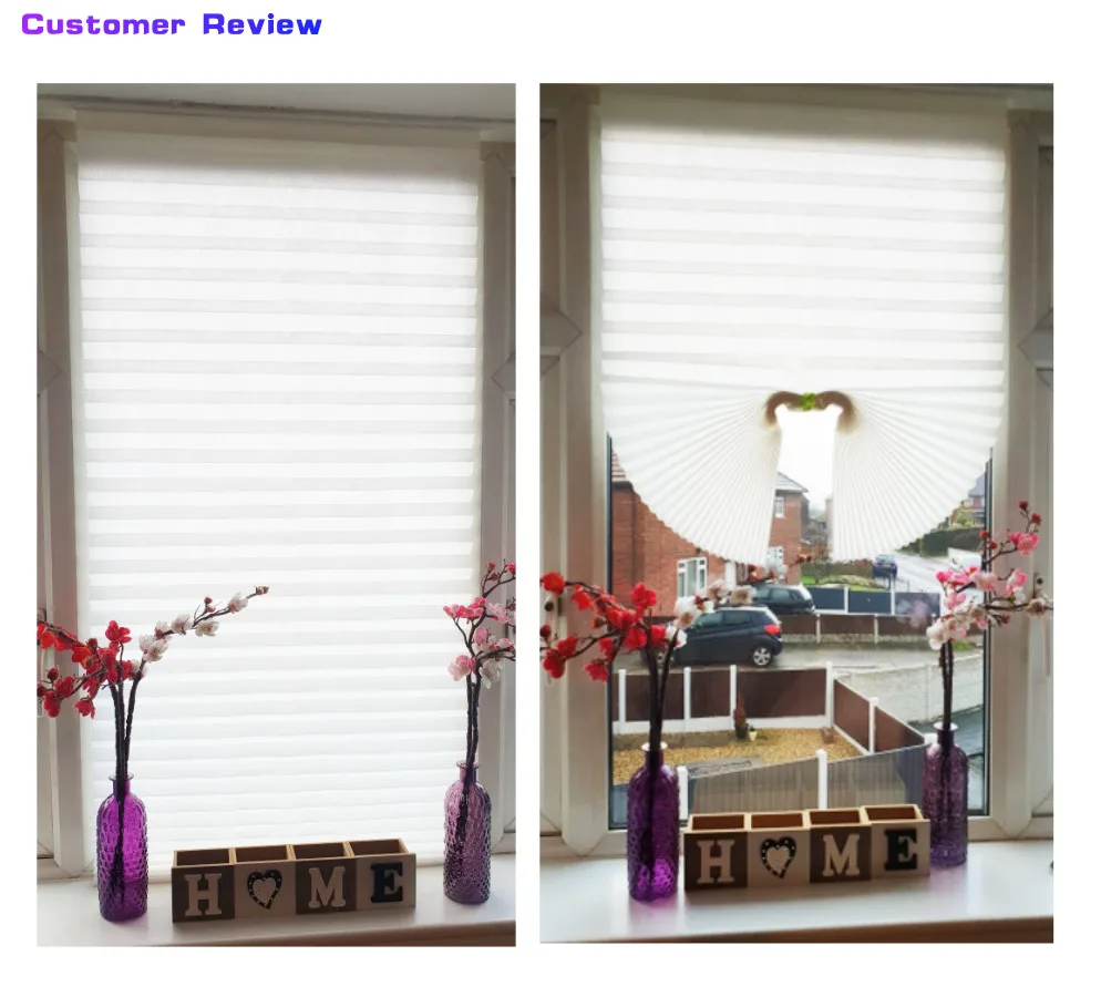

Self-Adhesive Pleated Blinds Half Blackout Windows Curtains for Bathroom Kitchen Balcony Shades Home Textile Shutters