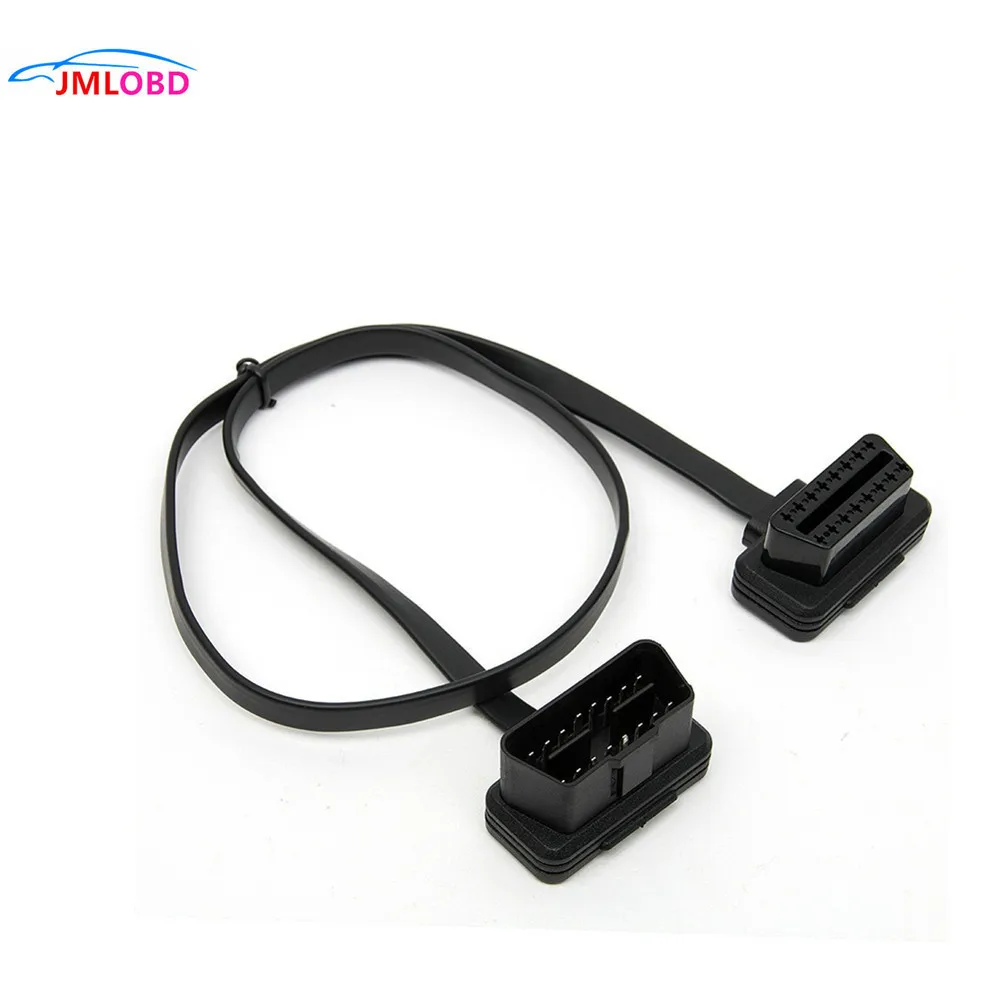 

60CM Flat+Thin As Noodle OBD 2 OBDII OBD2 16Pin Male to Female ELM327 Diagnostic Extension Cable Connector