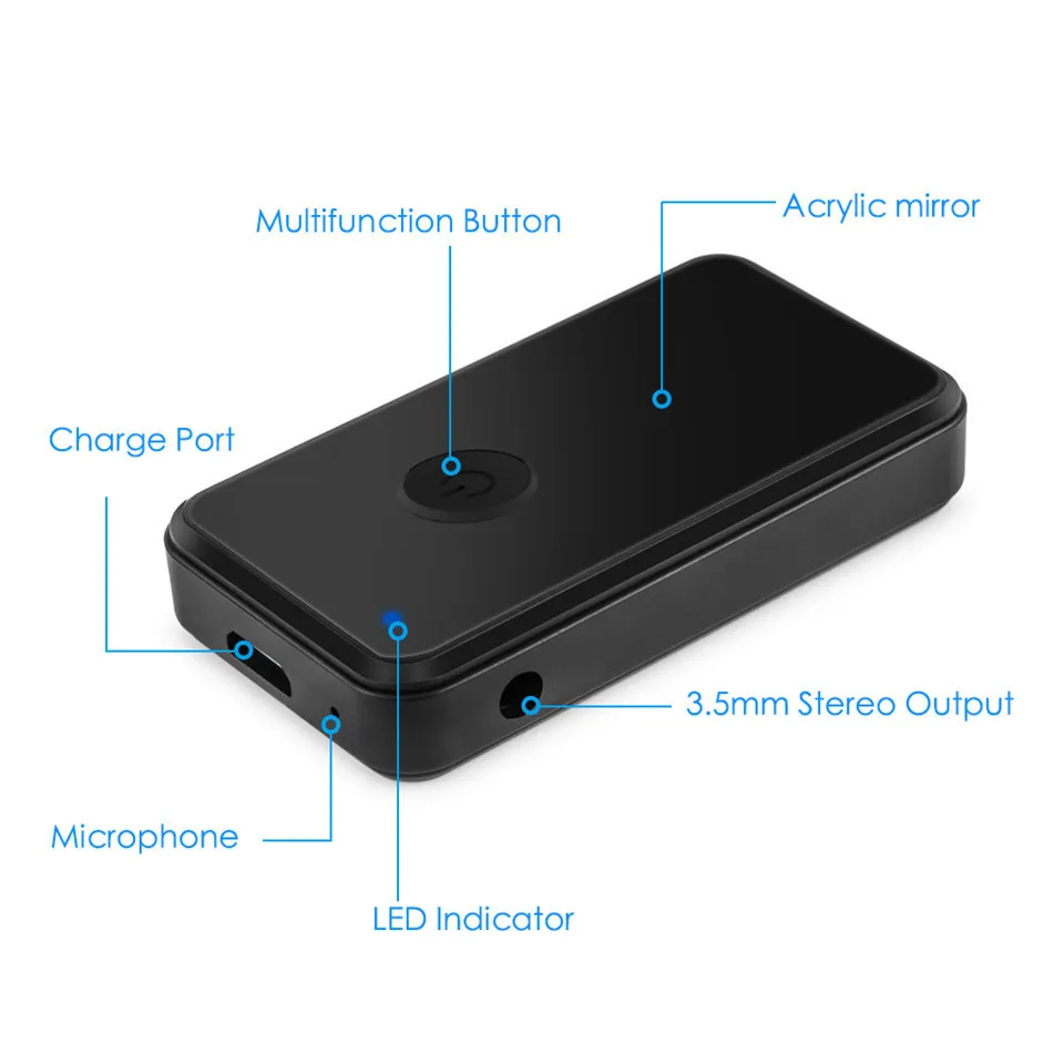 Wirelesss Bluetooth Transmitter Receiver 2-in-1 A2DP 4.2 Bluetooth Car Kit Aux 3.5mm Audio Adapter for TV,Home Stereo,Smartphone (1)