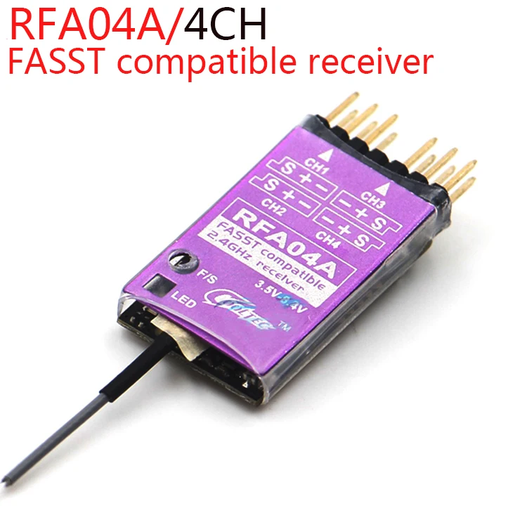 Cooltech RFA04A R6008 R7008HV SBUS Futaba Fasst 2,4G совместимый приемник 8ch 6EX T8FG T10C T12FG 14SG 16SG 16SZ 18SZ 18MZ 4PK - Цвет: RFA04A