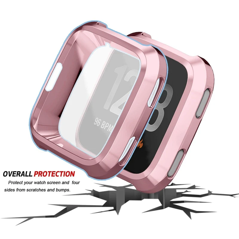 

2018 New Fashion Soft Plating Tpu Protection Silicone Case Cover For Fitbit Versa Wearable Devices Smartwatch Watch Phone