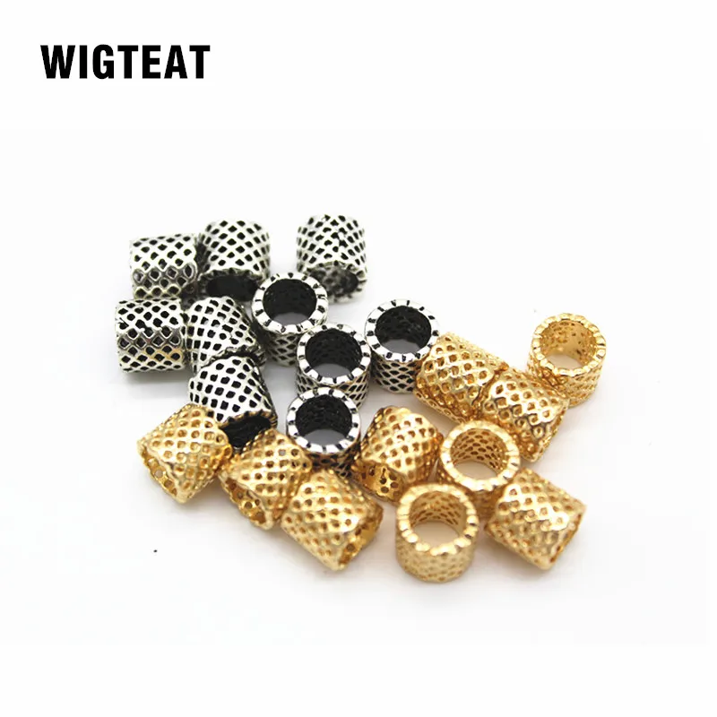 

5PCS/10pcs Golden/Silver Alloy Hair Dread dreadlock beads tube rings for Hair Styling Accessories
