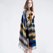 Winter New Hot Tartan Scarf Desigual Gradient Color Cuadros New Luxury Brand Unisex Blanket Shawls Pashmina
