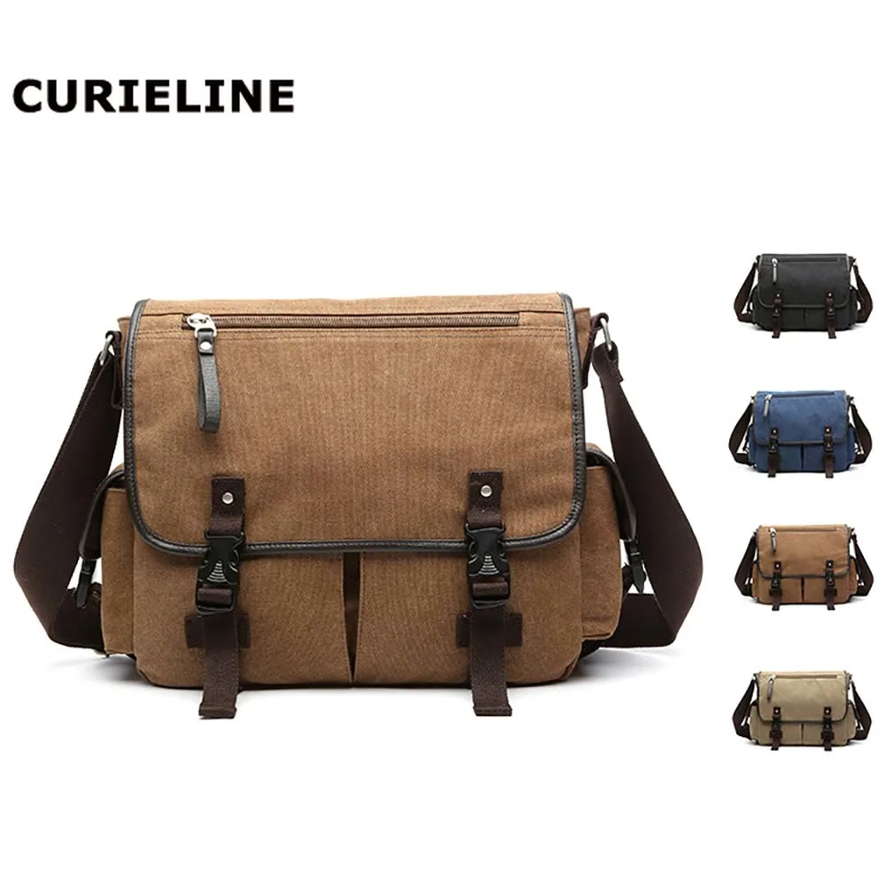 china wholesale canvas Student shoulder laptop messenger bag canvas