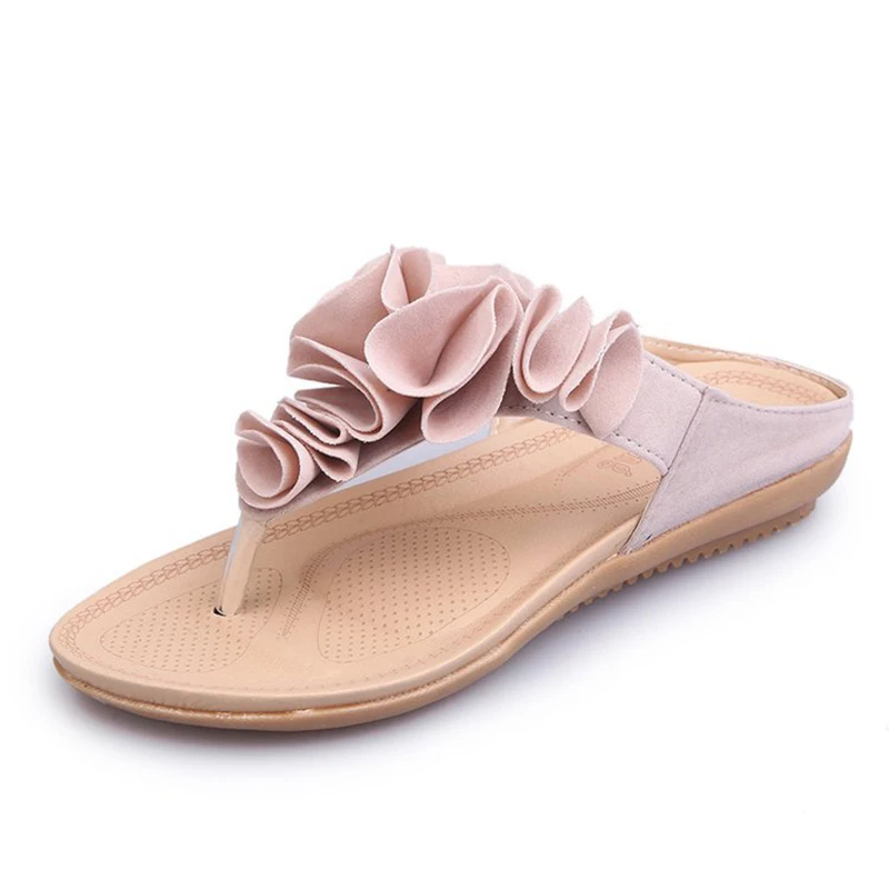 FRALOSHA/; Летняя женская обувь; богемные Вьетнамки; женские сандалии; домашние тапочки на плоской нескользящей подошве