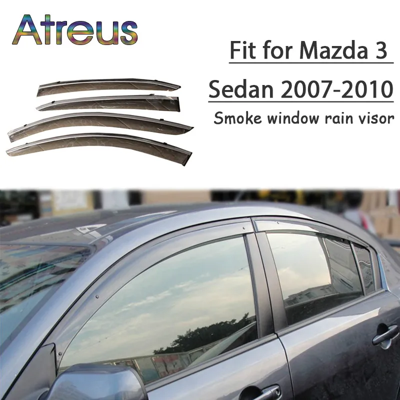 Atreus 1 комплект ABS дождевой дым зеркальный козырек для Mazda 3 Sedan 2007 2008 2009 2010