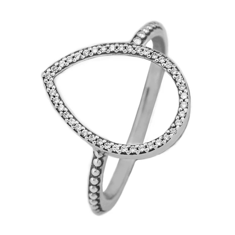 

Teardrop Silhouette Rings 100% Authentic 925 Sterling-Silver-Jewelry Free Shipping
