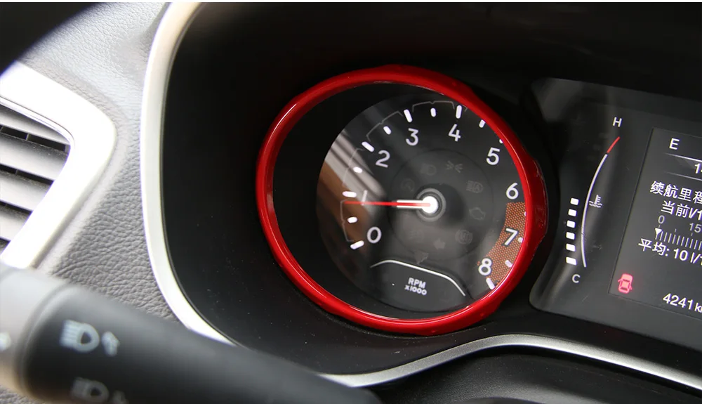 Estilo do Carro Apto para Jeep Shineka Painel Decoração Anel Instrumet Capa Guarnição Quadro Etiqueta Compass 2020 Acessórios Interiores 14 Molduras interiores