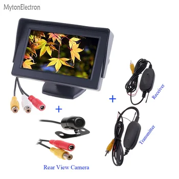 

3in1 2.4GHz Wireless RCA Transmitter & Receiver + Backup Waterproof Rearview CCD Camera + 4.3 inch TFT LCD Monitor