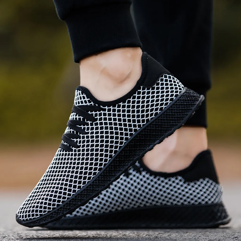 Новинка 2019 двухцветная сетчатая обувь мужская женская дышащая Летняя Спортивная