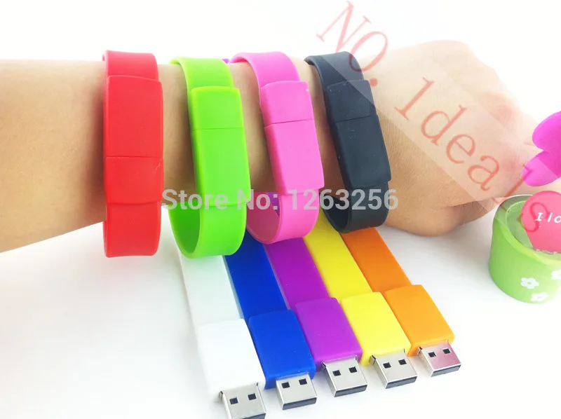 100 real capacity Silicone Bracelet Wrist Band 16GB 16GB 8GB 4GB font b USB b font