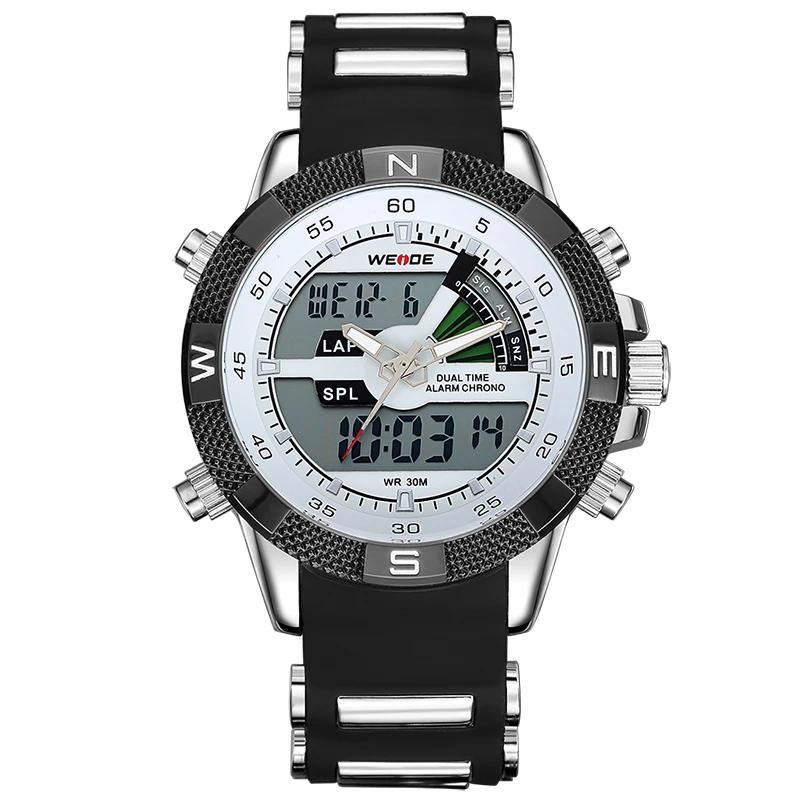 Люксовый Бренд WEIDE мужские модные спортивные часы мужские кварцевые аналоговые светодиодный часы мужские военные наручные часы Relogio Masculino