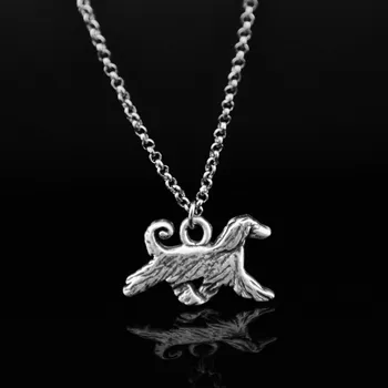 

Vintage Afghan Hound Pendant Maxi Long Necklace Boho Dogs Charm Anime Best Gift Necklaces For Women Men Jewelry Collares Mujer