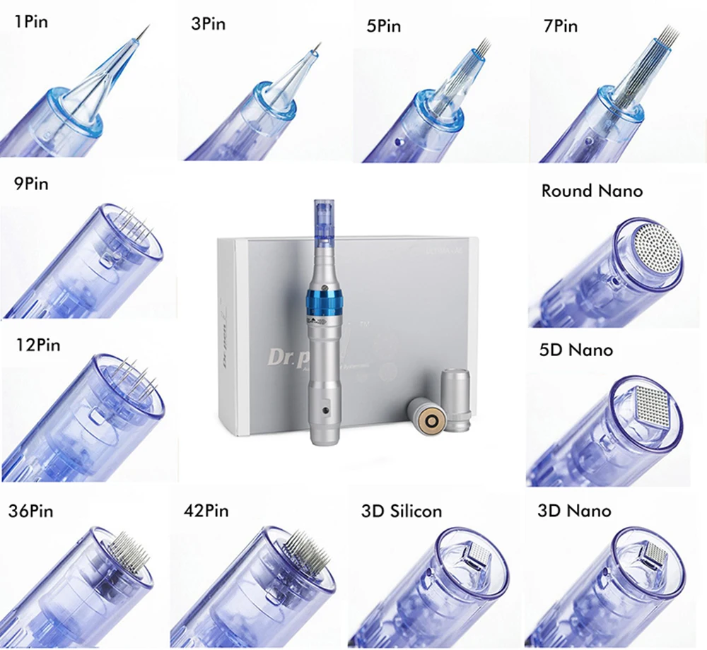 

Dr Pen A6 Needles, 1 3 5 7 9 12 36 42 Nano Needle Cartridge For MYM Electric Derma Pen Auto Microneedle 30pcs/lot