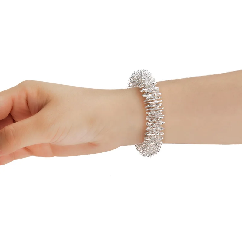 Acupuncture Bracelet Wrist Massager Promote Blood Circulation Pain Relief Body Relaxation Stainless Health Care