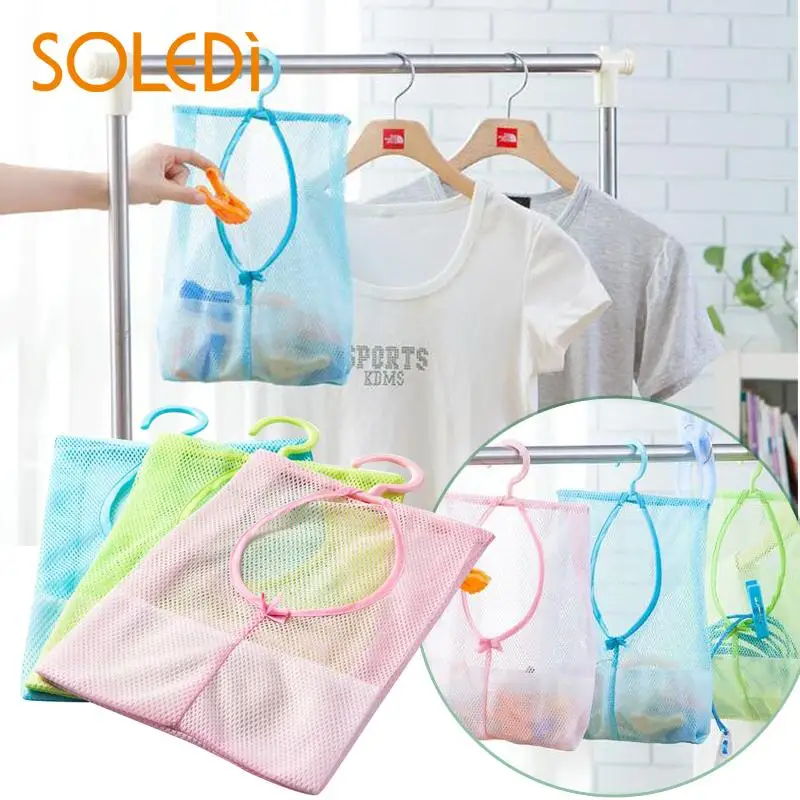 

Foldable Pouch Mesh Sorting Storage Bag Washing Clothes Laundry Pouch Bin Hamper Hanging Organizers