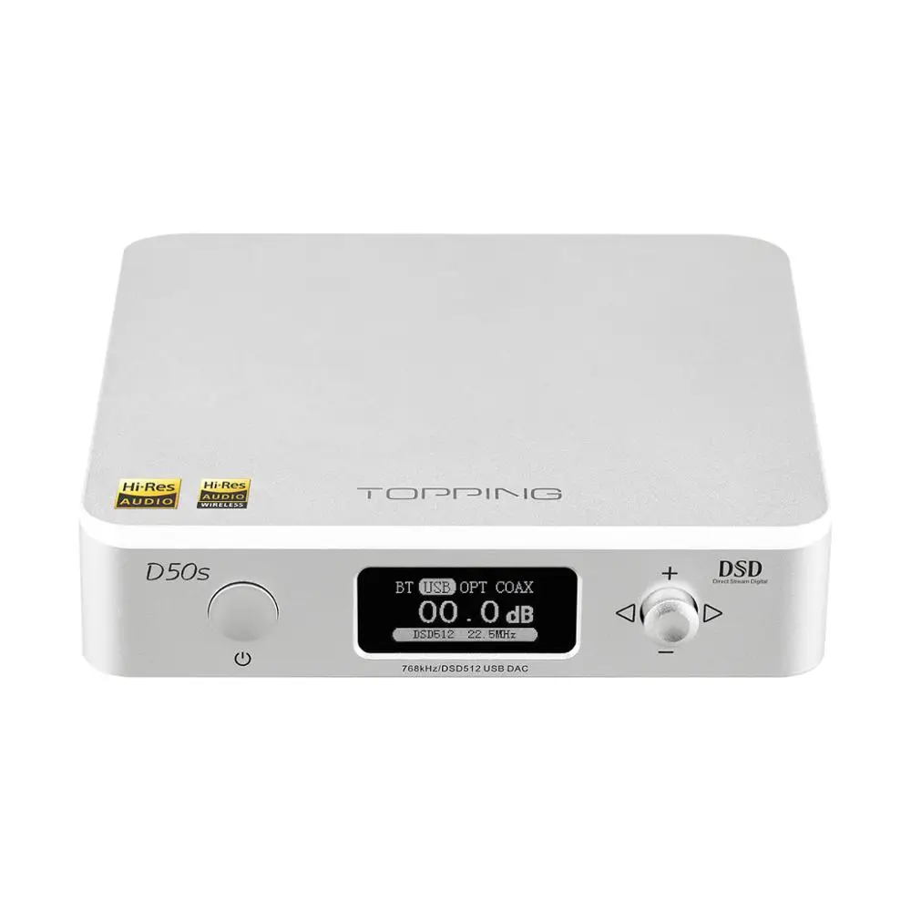 US $249.99 TOPPING D50S CSR8675 Bluetooth 50 ES9038Q2M AUDIO Decoding USB DAC XMOS XU208 DSD512 32Bit 768Khz OPA1612 USBOPTCOAX input