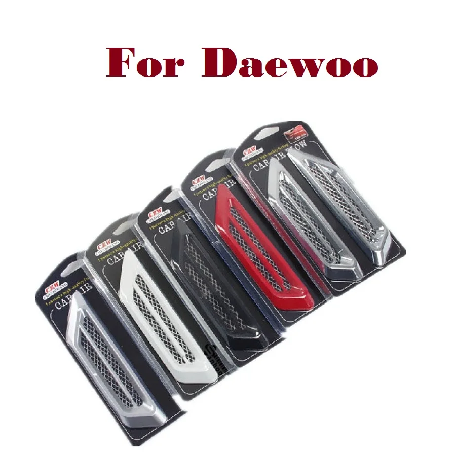 

2PCS Car ABS stickers decorative shark gills outlet side vents for Daewoo Matiz Nexia Nubira Sens Tosca Winstorm car styling