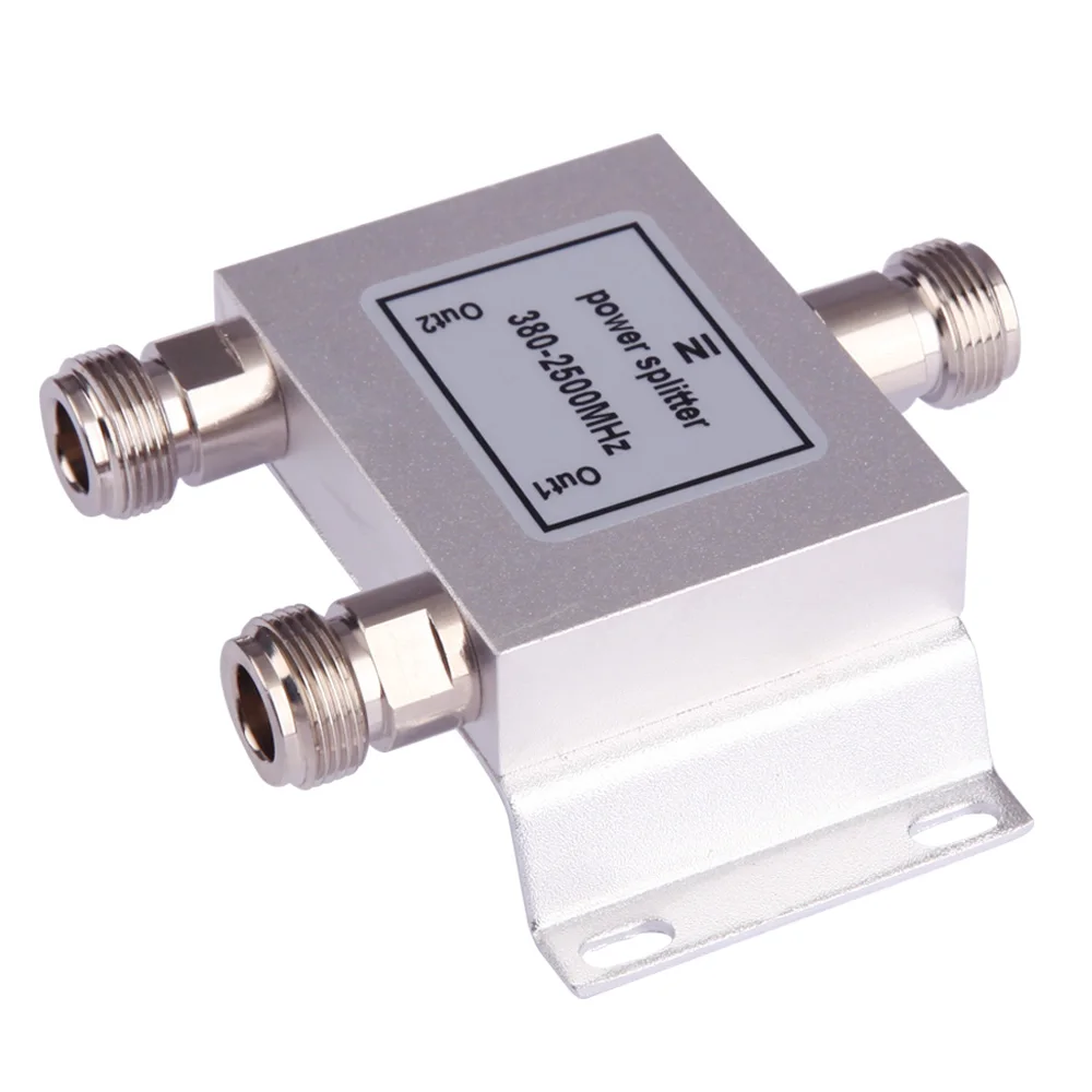 Горячий коаксиальный сплиттер 1-2 способ разветвитель питания 380-2500 МГц Разделитель усилителя сигнала N Female 50ohm для 4g антенны