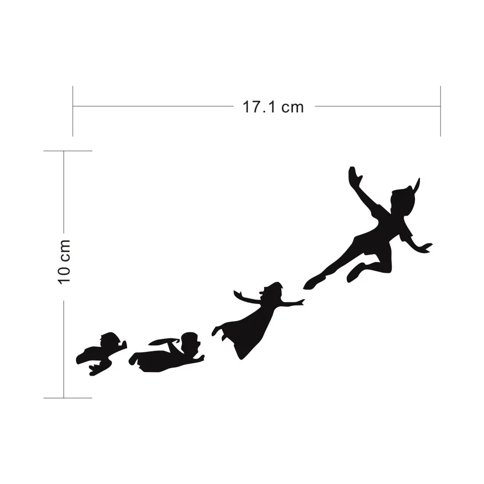 Cunymagos Peter Pan & Gang Flying Fashion Car-Styling Stickers Decals Car Styling Car Body Window Decal Vinyl Sticker 17 (2)