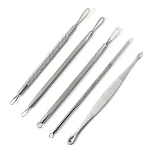 5 шт./компл. для удаления угрей, игла для удаления прыщей безопасности комедонов инструмент из нержавеющей стали для лица для удаления шрамов от акне, инструмент для удаления прыщей экстрактор#35