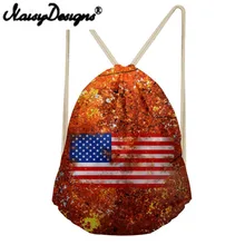 NOISYDESIGNS Для женщин американский флаг элемент Печать красочные Drawstring рюкзак школьные сумки для подростка мужская сумка Mochila