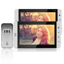 ENVÍO GRATIS Home Wired 7 “Color TFT de Vídeo Portero Automático Sistema de Intercomunicación 2 Monitor Táctil Blanco + Puerta A Prueba de agua Cámara EN STOCK