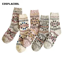 [COSPLACOOL] пары зимних теплых толстых носков окрашенные женские носки в стиле хараджуку calcetines mujer носки meias chaussette sokken