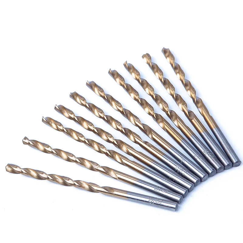 Titanium Coated HSS Drill Bits Set 60 Piece Plastic Wood Metal Kit 1.0-3.5mm