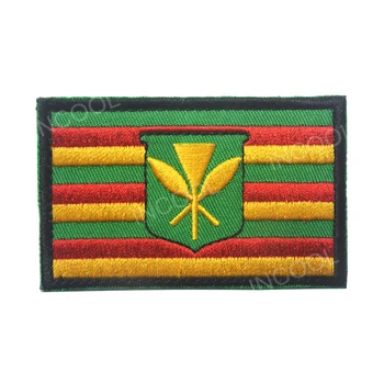 

Embroidery Patch USA American States Hawaii Flag Patch Hook & Loop Patch Tactical Emblem Applique Embroidered Badges