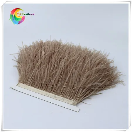 16 coffee ostrich feather fringe 2