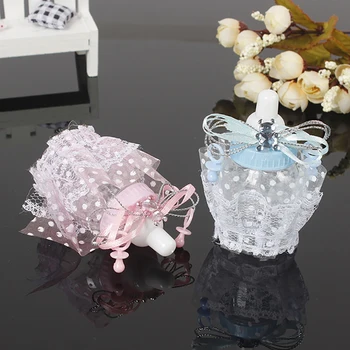 

12pcs/lot Lace Candy Bottles Baby Handmade Gifts Wrapping Boxes for Wedding Birthday Party Favors Accessories diy Decoration