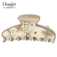 Chaplet 2016 High Quality Luxury Rhinestone Hair Claw Clips Women Hair Accessories Flower Hair Claws Hair