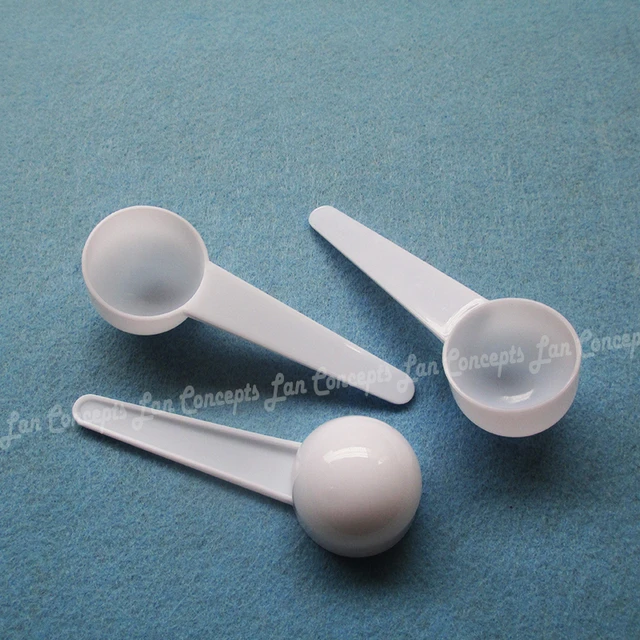 100pcs/lot 50ML Plastic Measuring Scoop 25 gram Spoon 25g Measure Spoons  Kitchen Tools - white free shipping - AliExpress