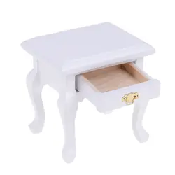1/12 весы кукольный домик белая деревянная прикроватная тумбочка миниатюрная для кукол дом мебель для спальни Accs украшения
